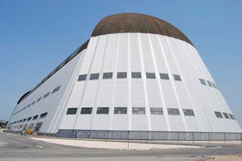 Hangar One before removal of skin