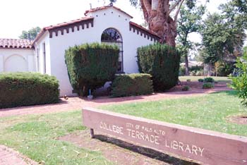 old sign and library 