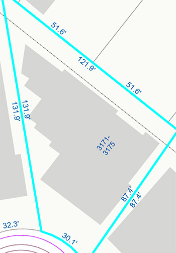map with dimensions