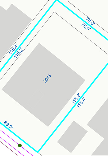 map with lot dimensions