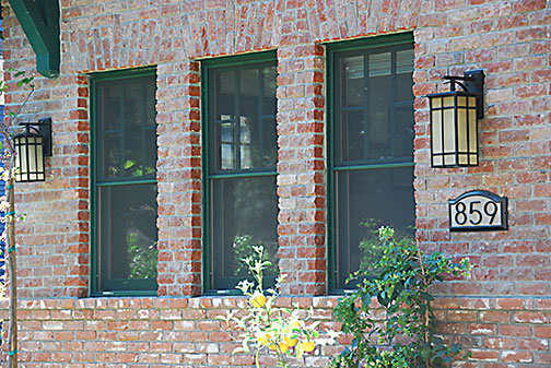 windows and brick