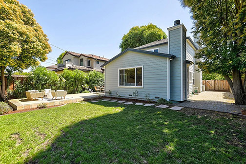 back yard and side