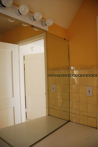 yellow bathroom