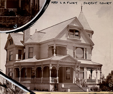 Flint Mansion in old ad