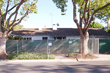 view of screened fencing