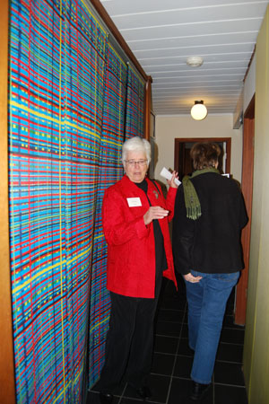 Curtained area in hall