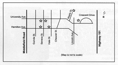 sketch map of tour homes