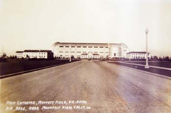 Hangar One from the entrance to Moffet Field