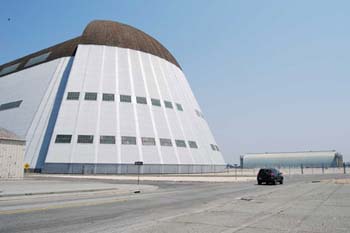 Hangar One, SUV, and new hangar