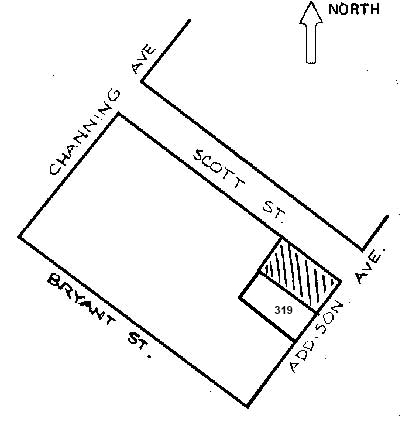 location map for 319 and 327 Adison