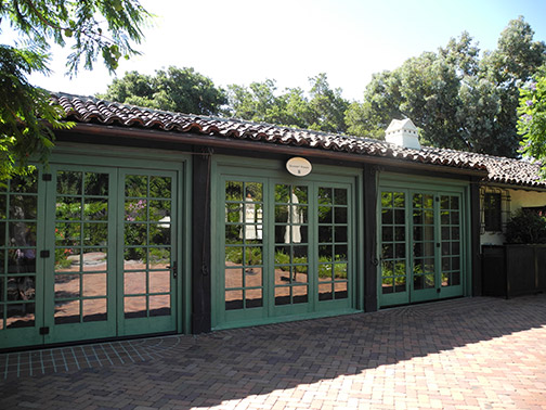 New windows to original gift shop that is now a banquet room