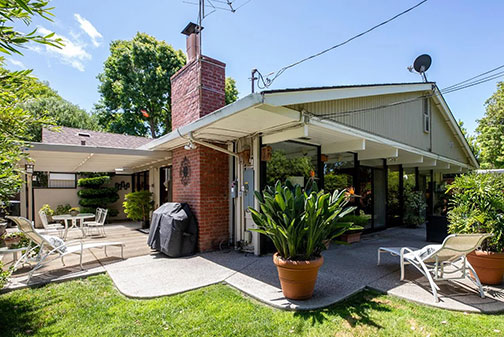 side and back of house