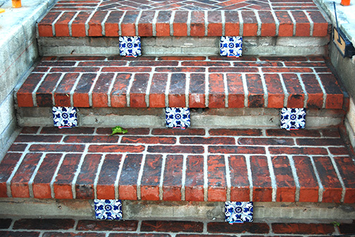 brick and tile stairs