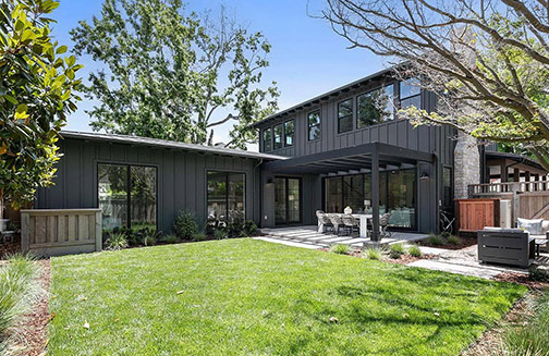 back lawn and patio