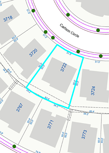 map with dimensions