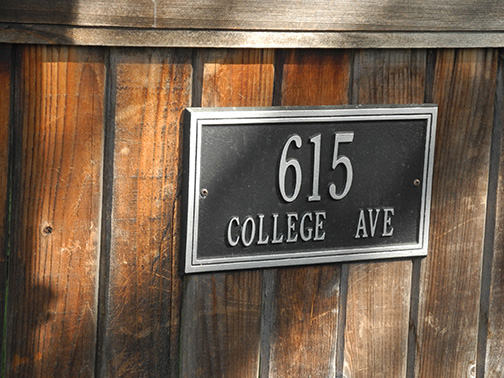 address sign