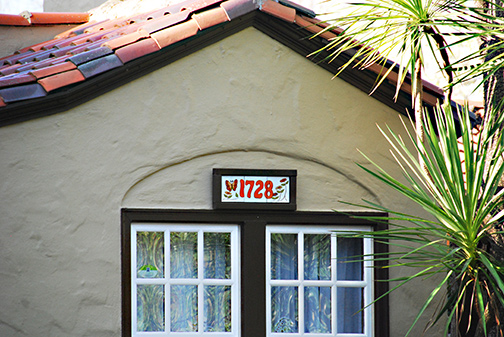 house number over window