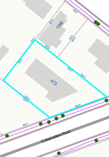 map with lot dimensions