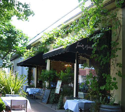 outdoor dining area