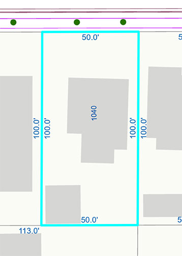 dimensions of lot