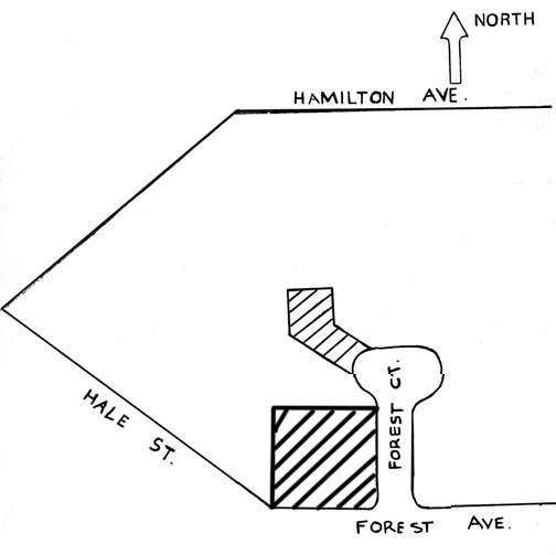 map showing house and carriage house