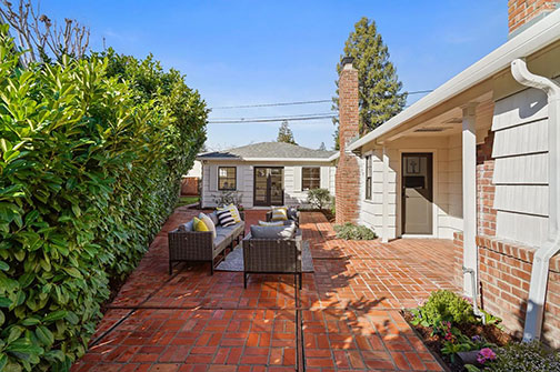 side brick patio