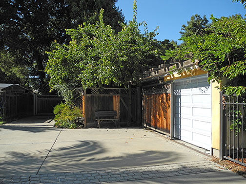 driveway and garage area
