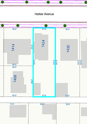 map with dimensions