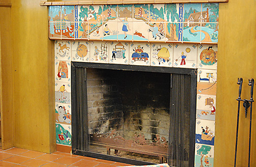 story book fireplace surround