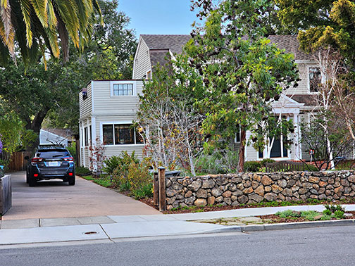 garage visible at end of driveway