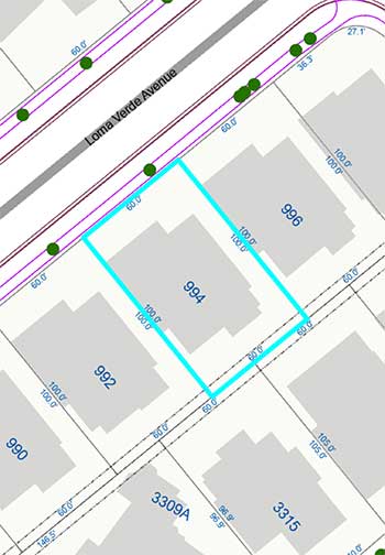 map with dimensions