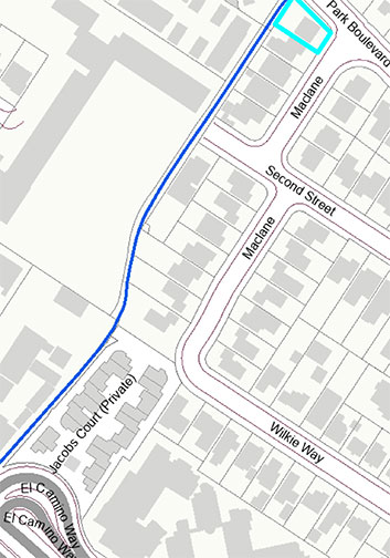 map from El Camino Real