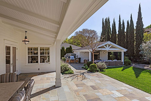 patio and garage