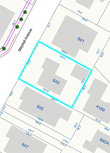 map with lot dimensions