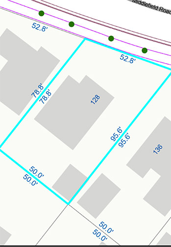 128 Middlefield parcel map
