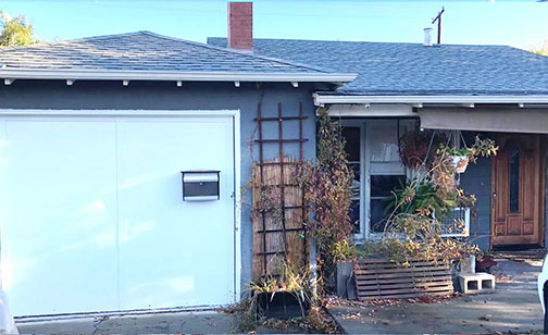 garage and front doors