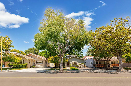 street view with neighboring houses
