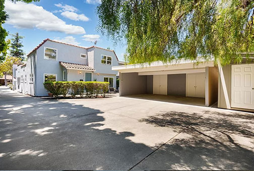 back of house and garage