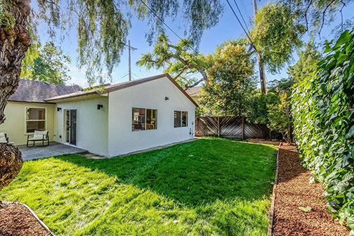 patio and side of house