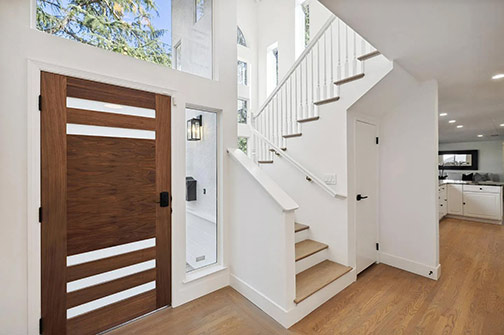 front door and stairs