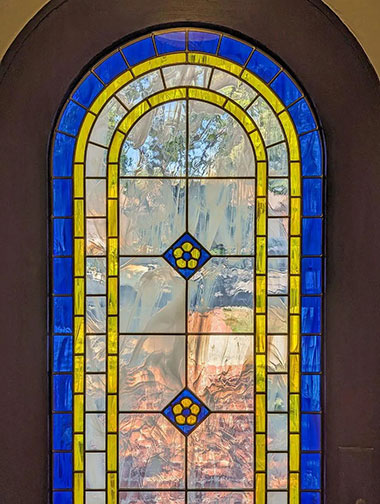 stained glass front door panel