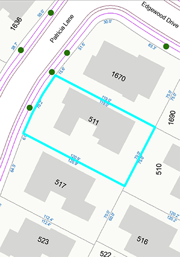 map with dimensions