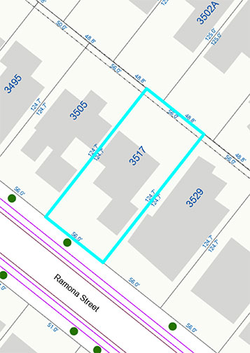 map with dimensions