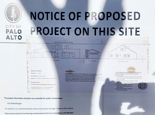 Yard sign about proposed demolition