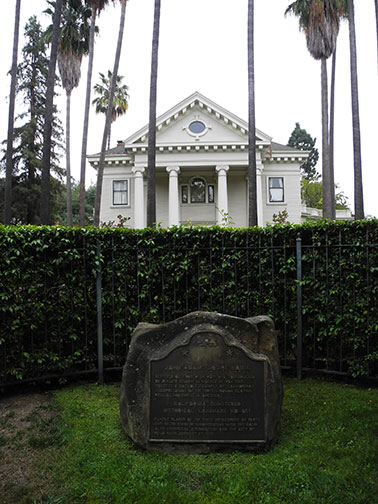 Squire House with stone marker