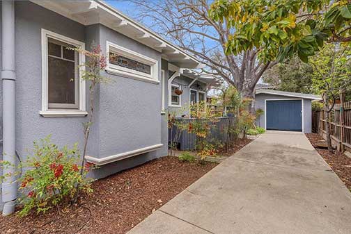 driveway side of house