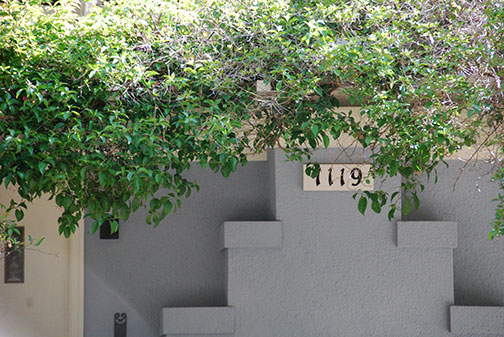 chimney with house number