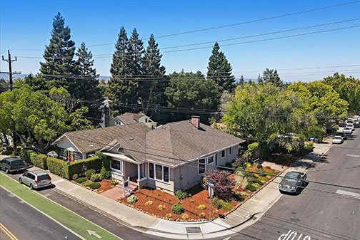 aerial view of West Meadow / Wilke Way corner