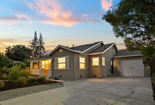 evening street view from driveway