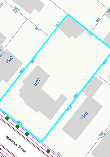 site map with lot dimensions
